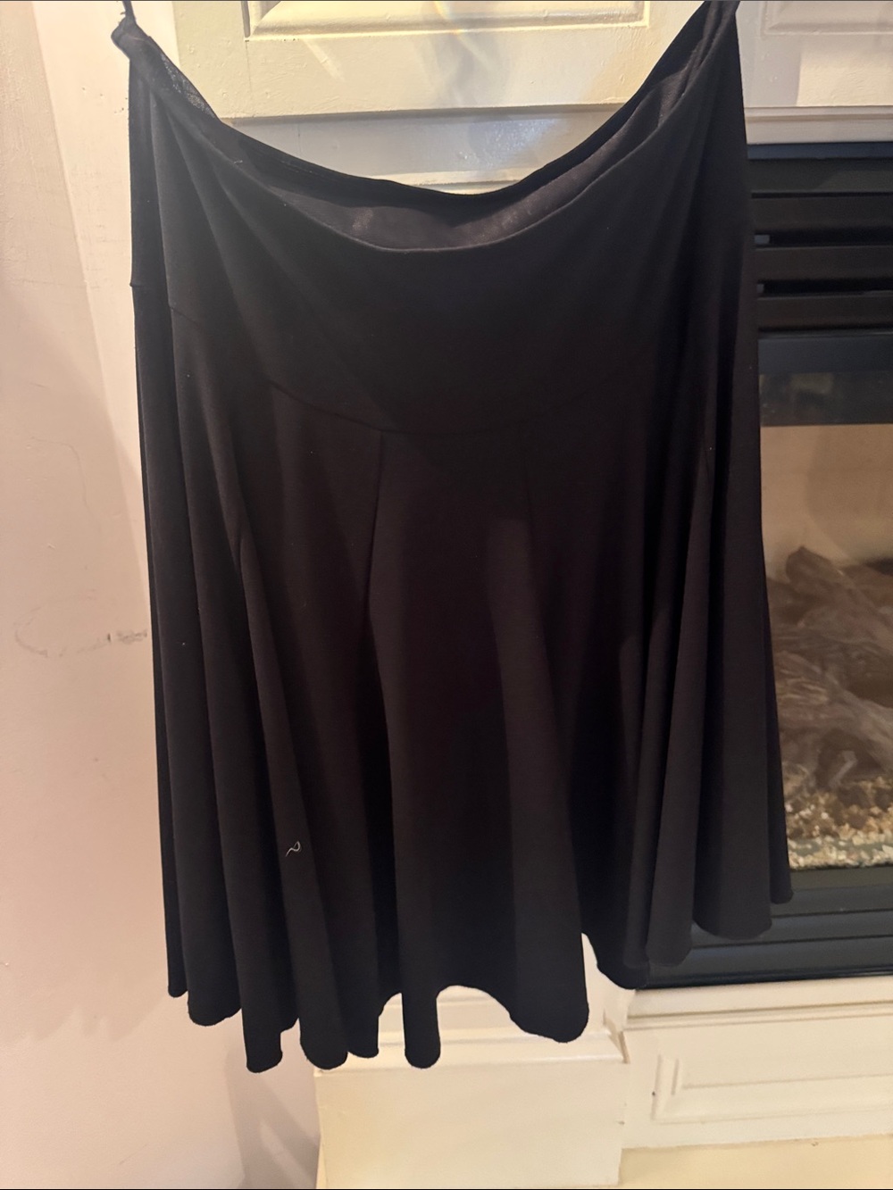Source Unknown Black Full Circle Skater Skirt with High Waist